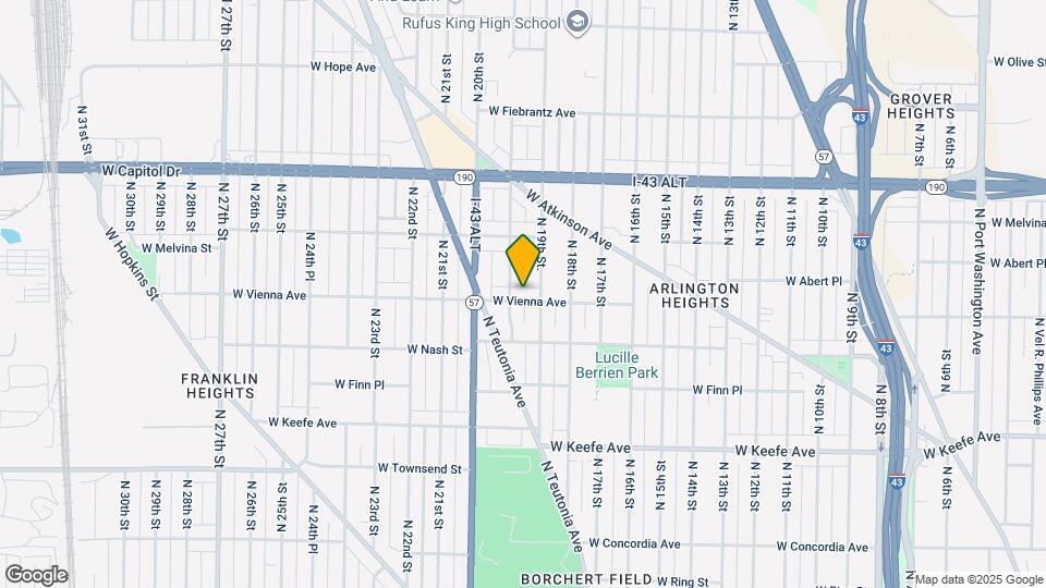 1920 W Vienna Ave Map and Location Details