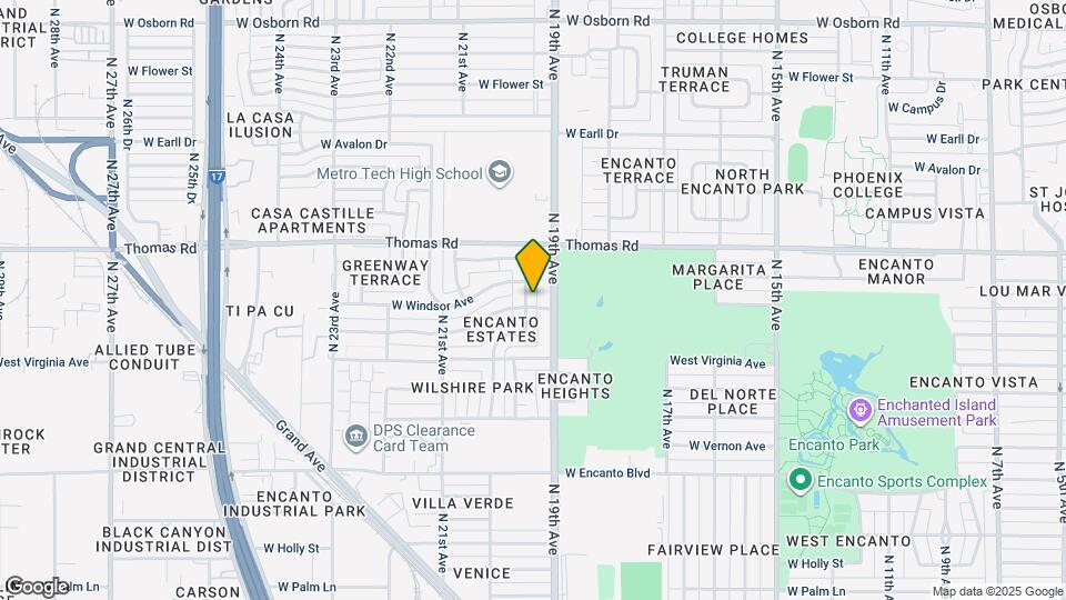 1916 W Cambridge Ave Map and Location Details