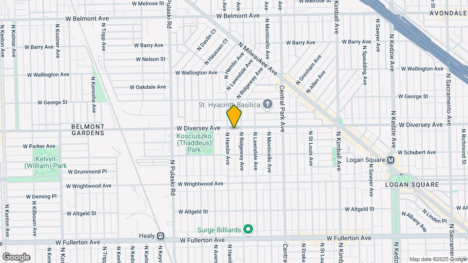 3747 W Diversey Ave-Unit -3 Map and Location Details