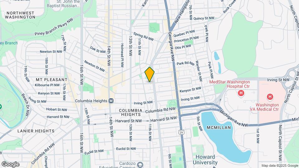 1038 Lamont St NW, Unit 1A Map and Location Details