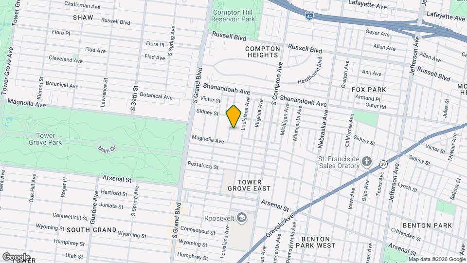 2634 Tennessee Ave Map and Location Details