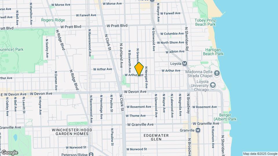 6445 N Greenview Ave, Unit 1 Map and Location Details