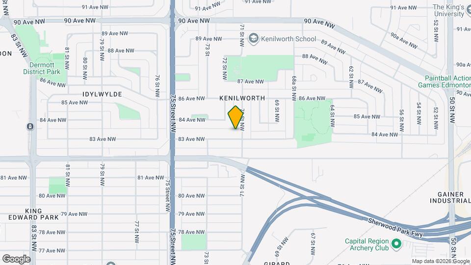 7106 83 Av NW Map and Location Details