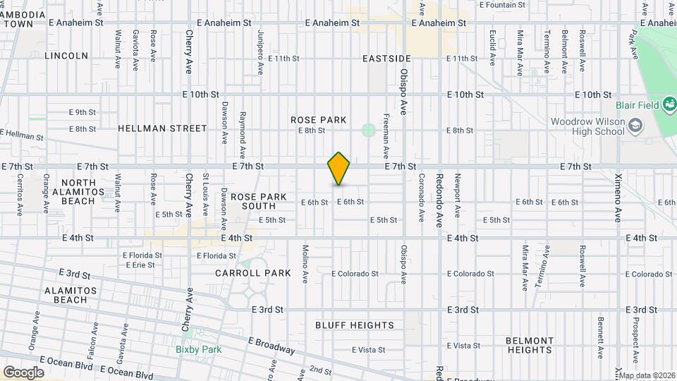 626 Temple Ave Map and Location Details