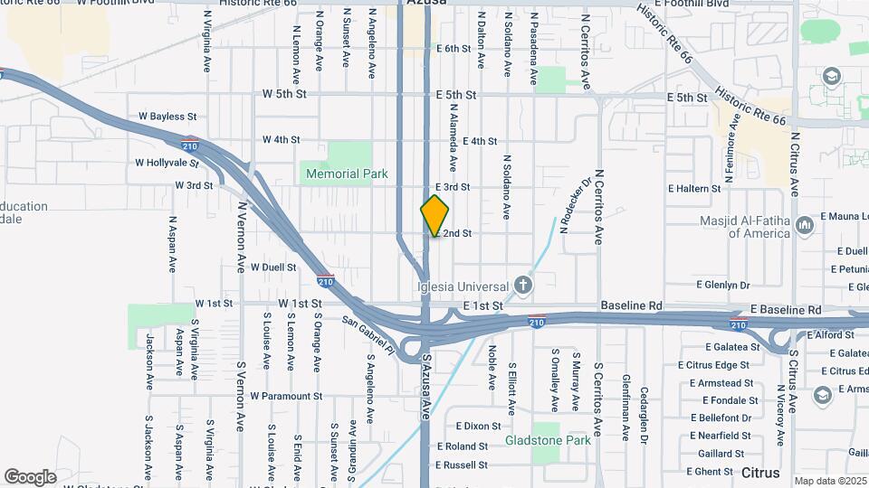 168 N Azusa Ave Map and Location Details