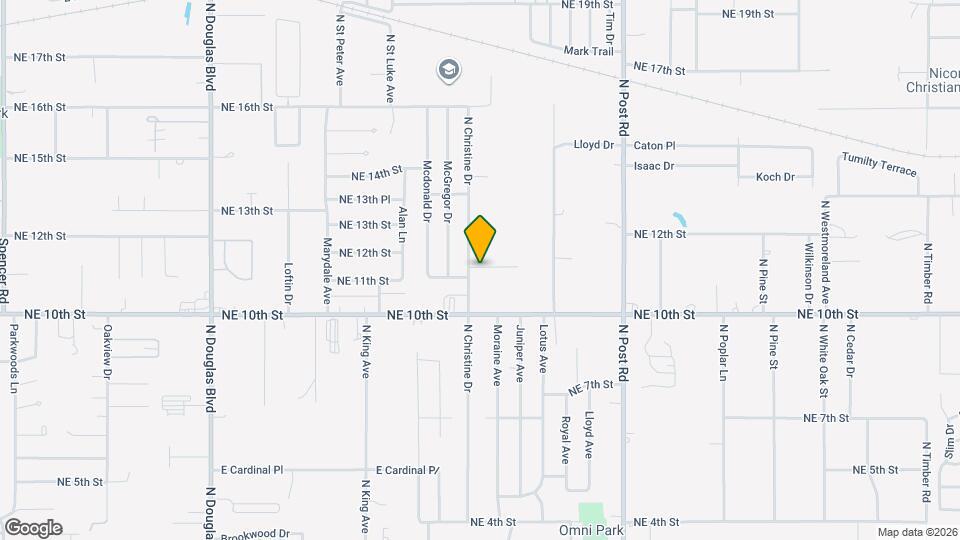 9604 NE 11th St Map and Location Details