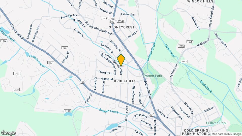 1820 Lower Ridgewood Blvd Map and Location Details