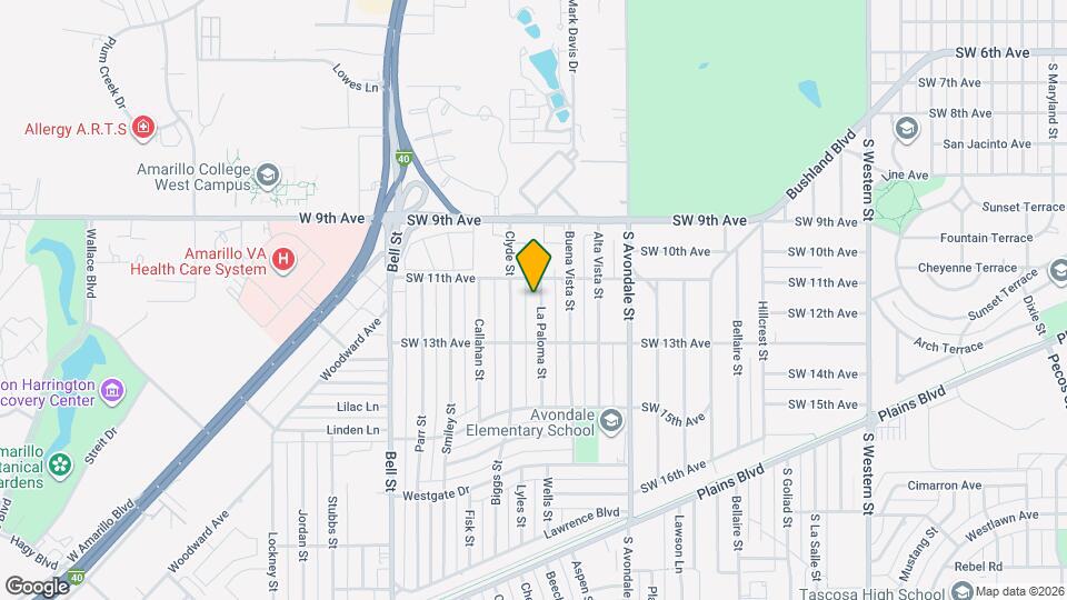 1106 La Paloma St Map and Location Details