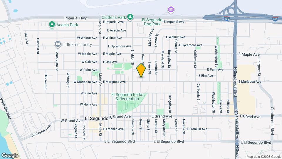 609 Penn St Map and Location Details