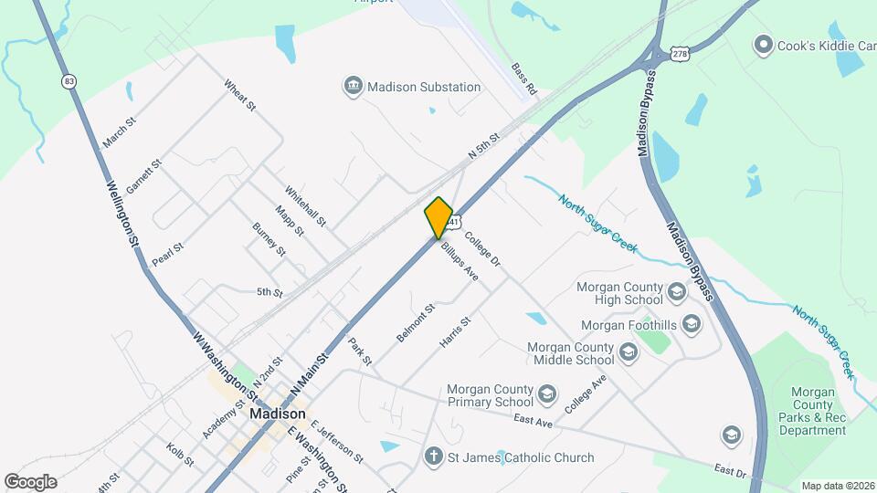 640 N Main St Map and Location Details