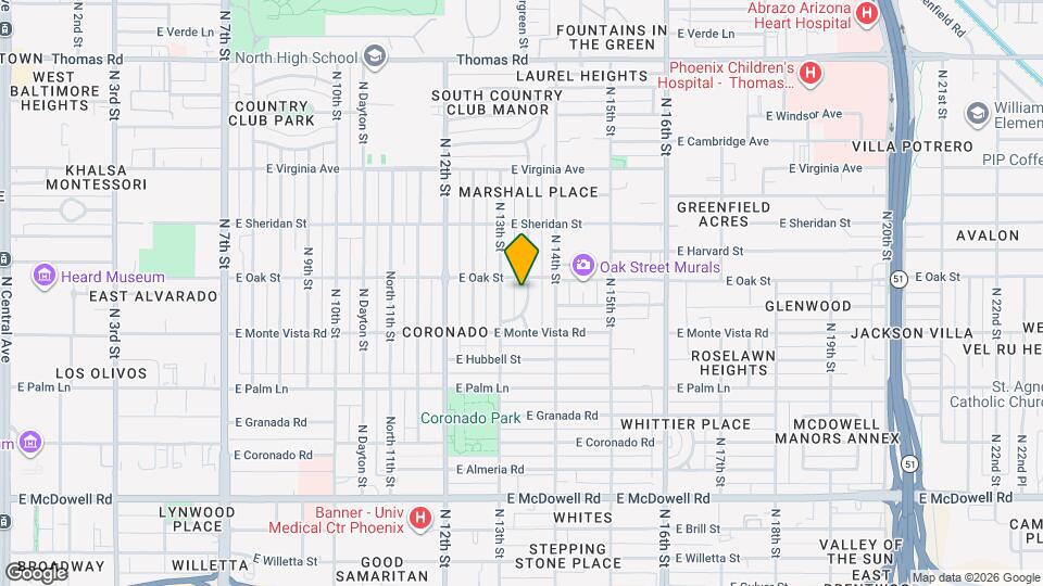 2234 N Evergreen St Map and Location Details