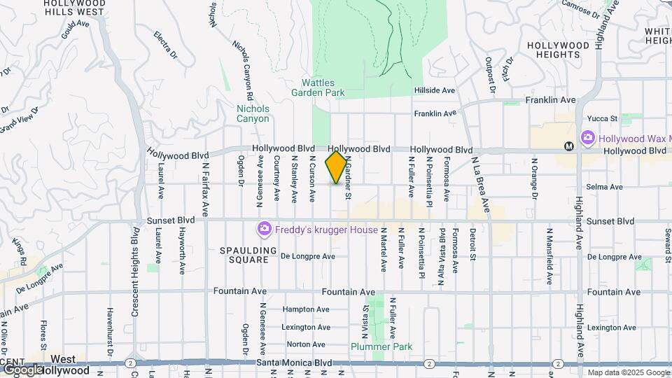 1550 N Sierra Bonita Ave Map and Location Details