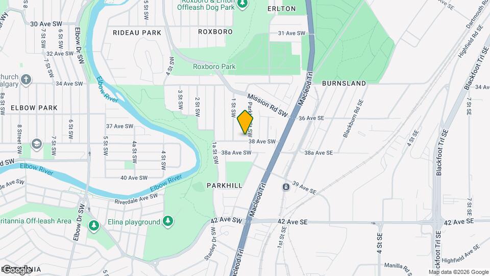 3837 Parkhill St SW Map and Location Details