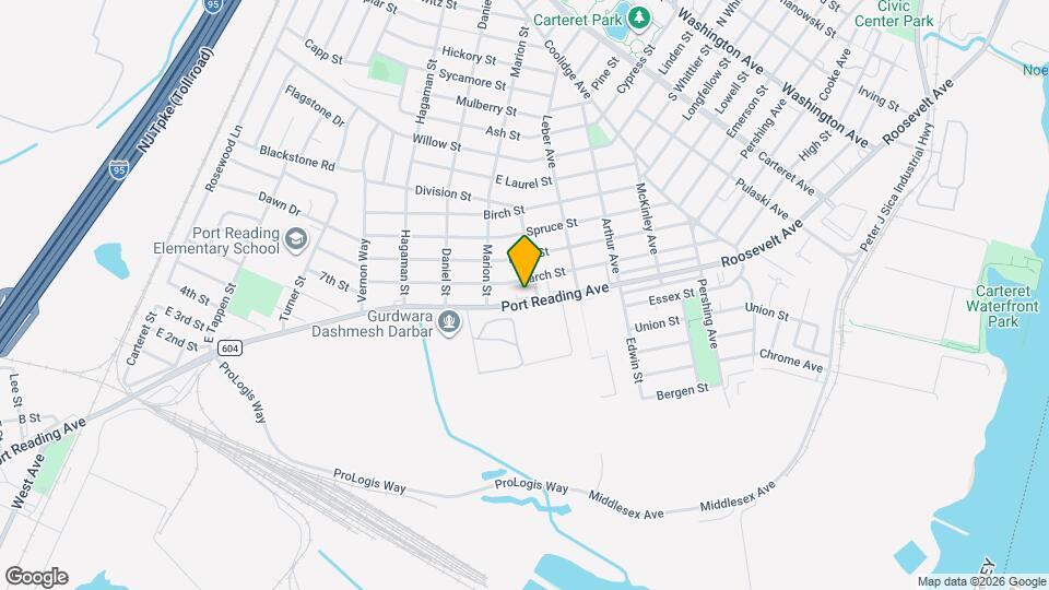 875 Port Reading Ave Map and Location Details