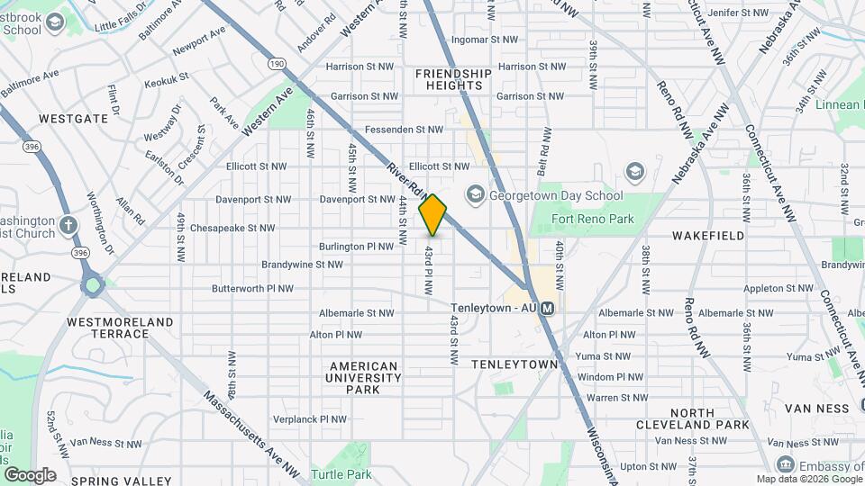 4627 43rd Pl NW, Unit 2 Map and Location Details