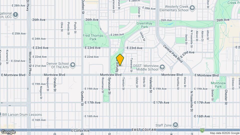 7828 E 21st Ave Mapa y Detalles de la Ubicación