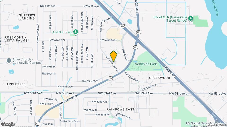 5811 NW 23rd Terrace Map and Location Details