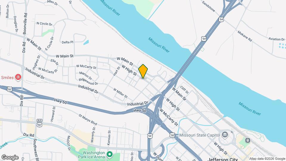 1015 W High St, Unit B Map and Location Details