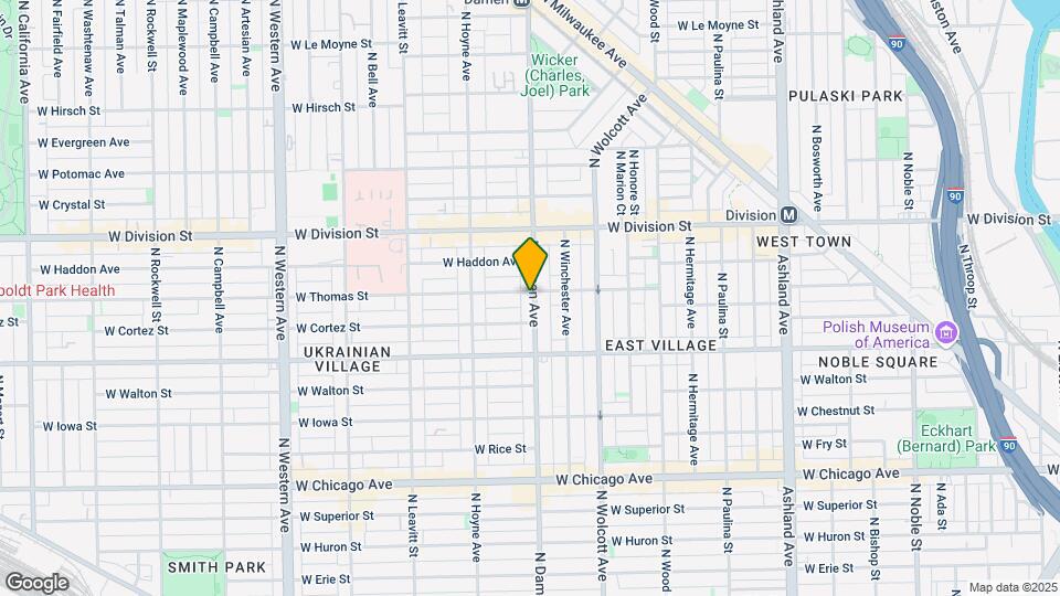 1056-1058 N Damen Ave Map and Location Details