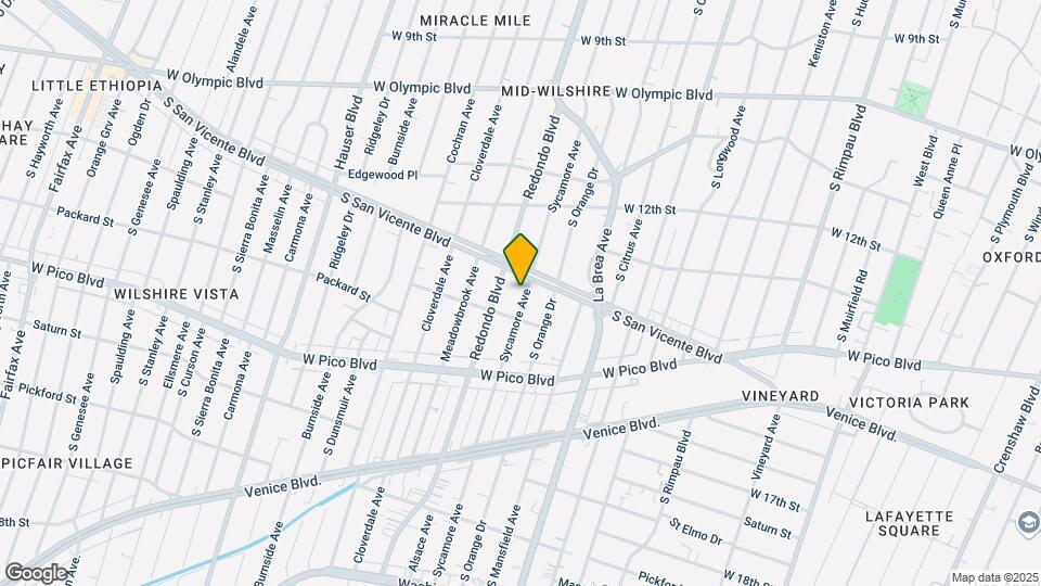 1275 S Sycamore Ave Map and Location Details