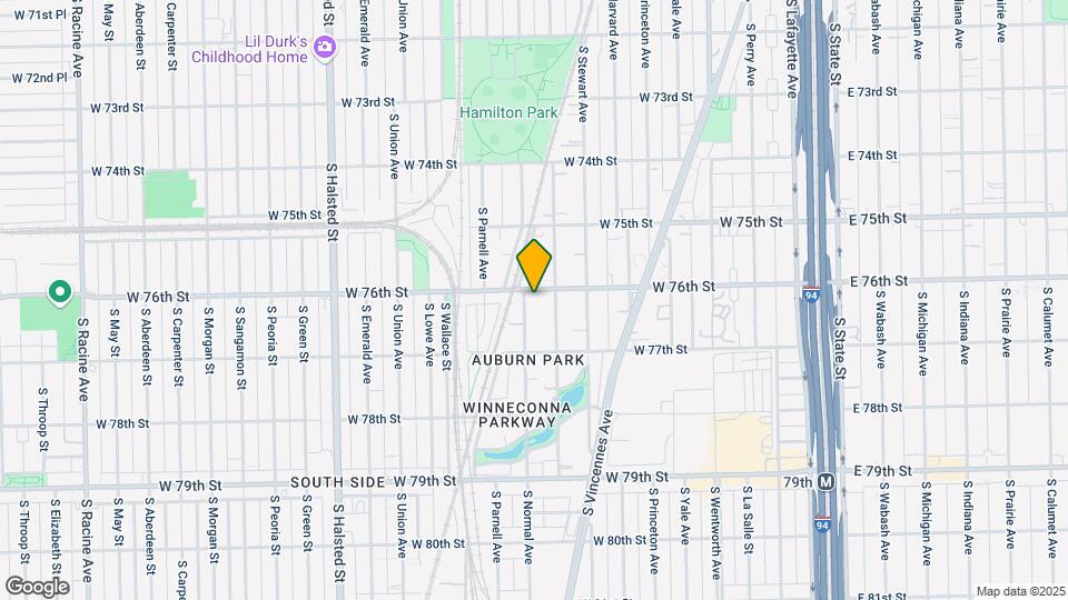 7607-7609 S Normal Ave Map and Location Details