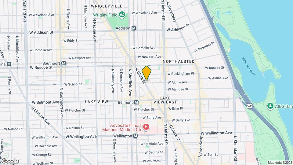 866 W Aldine Ave Map and Location Details