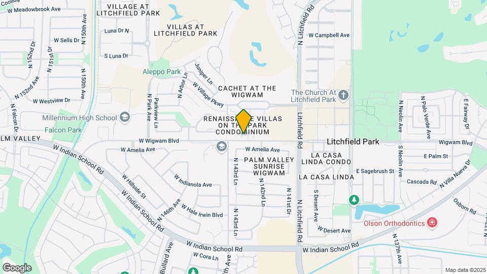 14250 W Wigwam Blvd Mapa y Detalles de la Ubicación