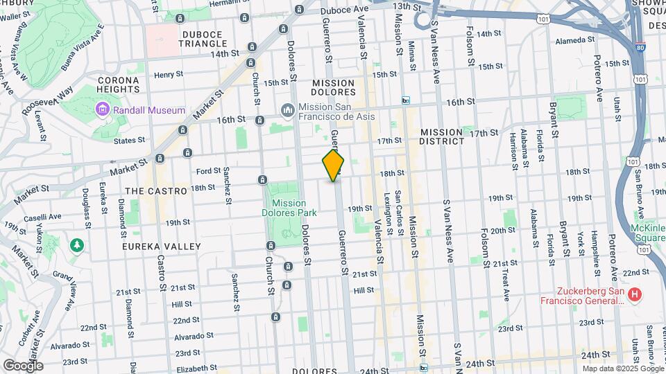 628 Guerrero St Map and Location Details