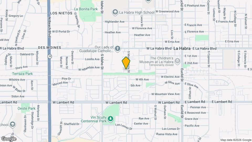 351 S Monte Vista St Map and Location Details