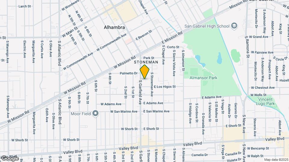 824 S Garfield Ave Map and Location Details