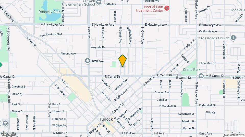 838 N Denair Ave Mapa y Detalles de la Ubicación