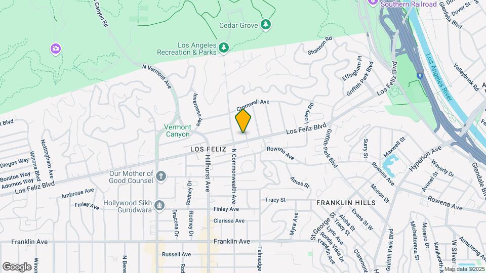 4301 Los Feliz Blvd Map and Location Details