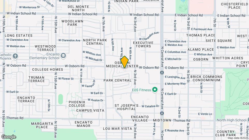 425 W Osborn Rd Mapa y Detalles de la Ubicación