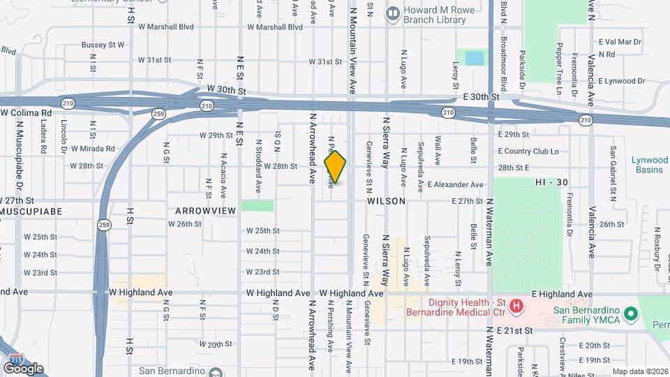 2731 N Pershing Ave Map and Location Details