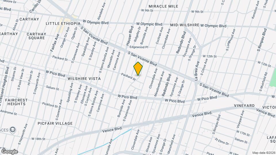 1285 S Dunsmuir Ave Map and Location Details