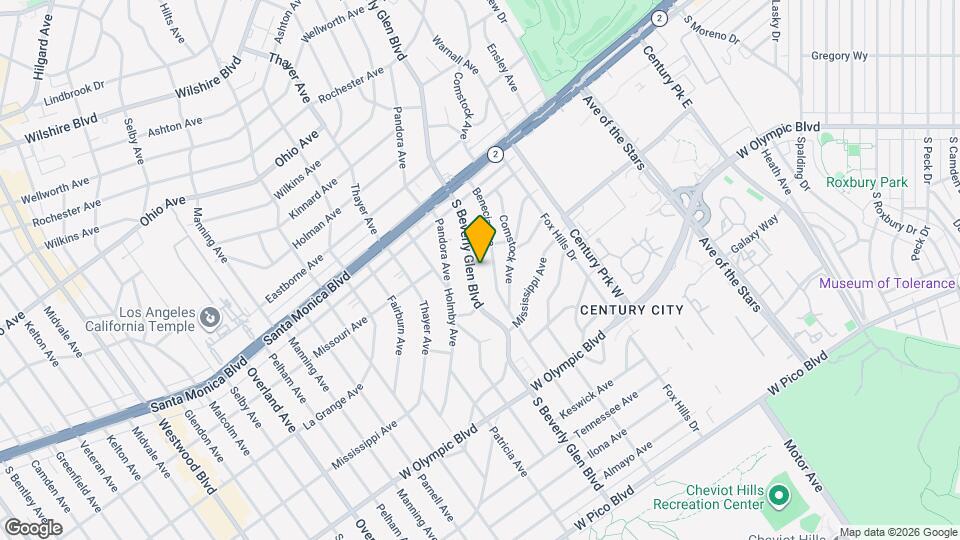 1930 S Beverly Glen Blvd, Unit 101 Map and Location Details