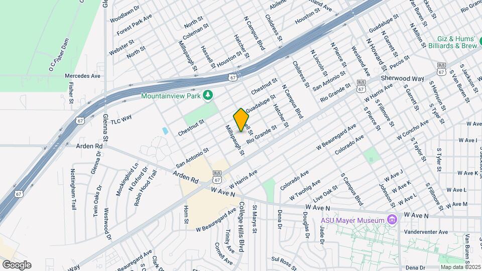 2927 San Antonio St Map and Location Details