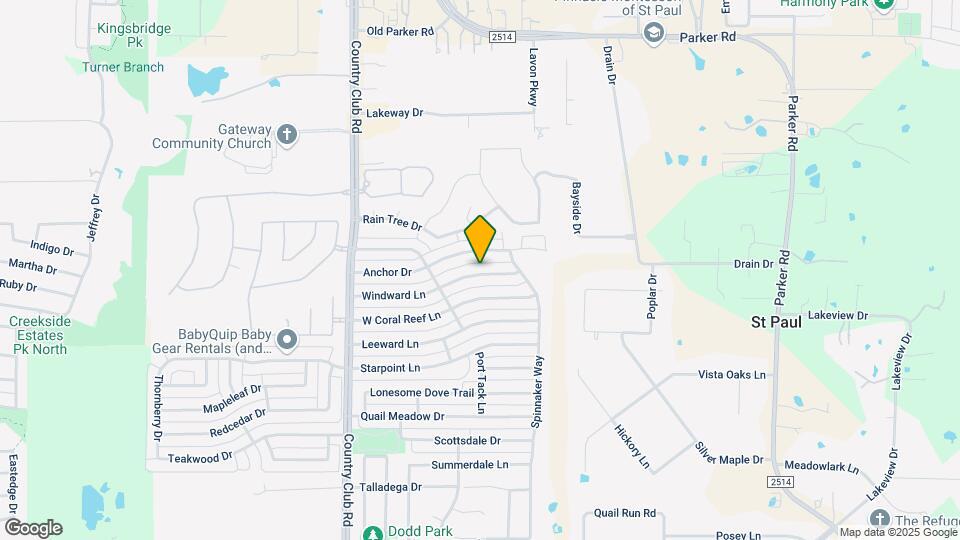 1314 Windward Ln Map and Location Details