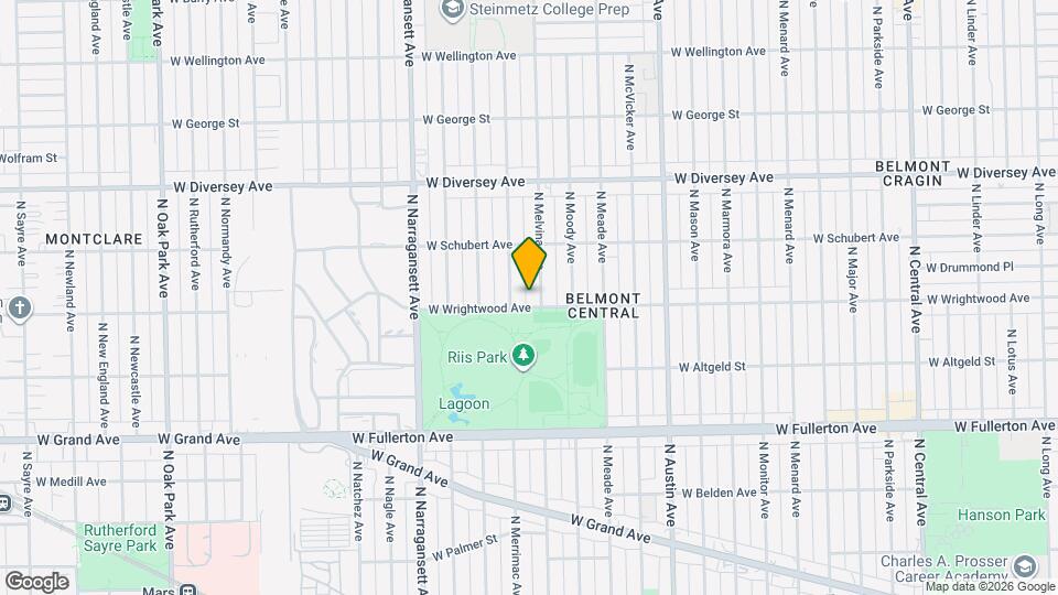 6208 W Wrightwood Ave, Unit Large studio Map and Location Details