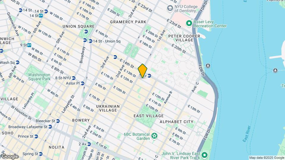 425 E 13th St Map and Location Details