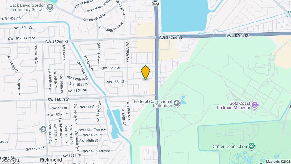 13781 SW 158th Terrace Map and Location Details