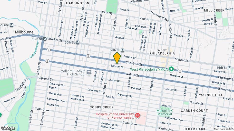 5617 Sansom St Map and Location Details