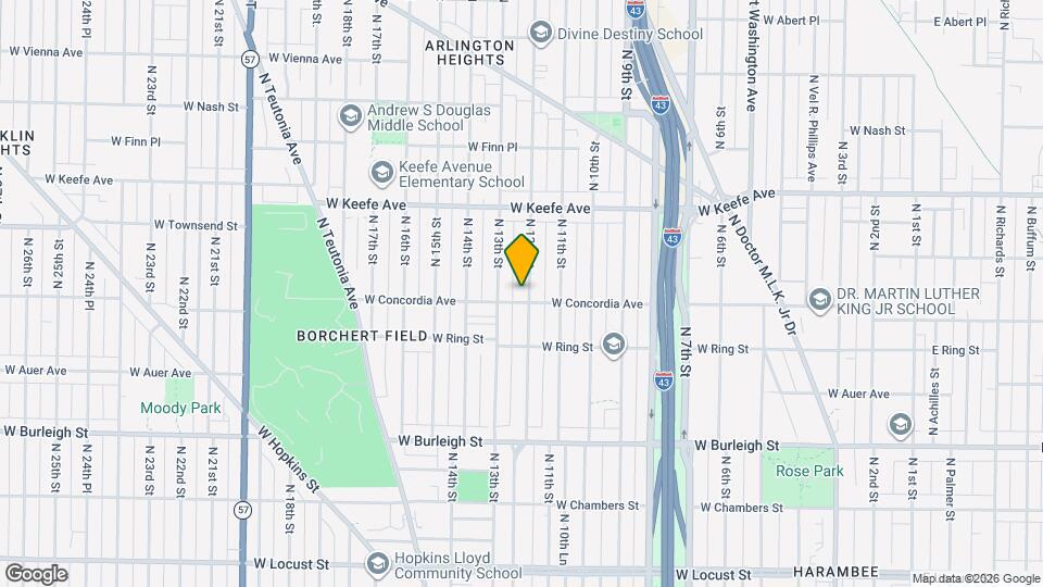 3309 N 12th St Map and Location Details