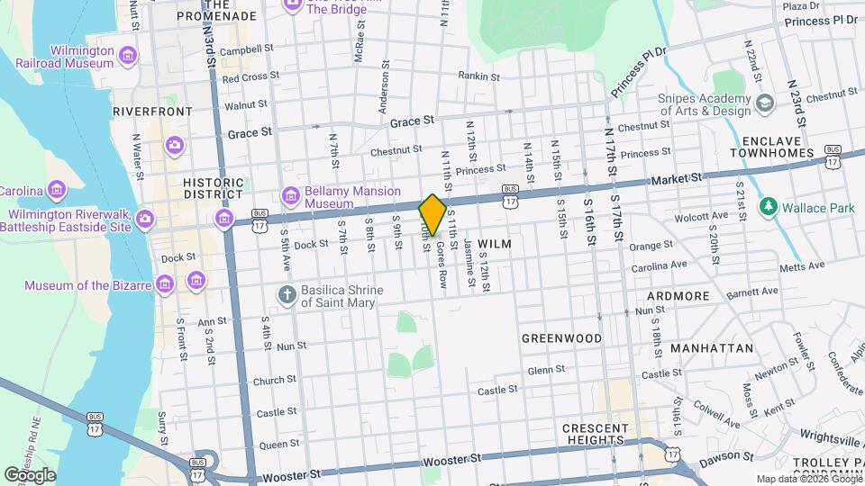 105 S 10th St Map and Location Details