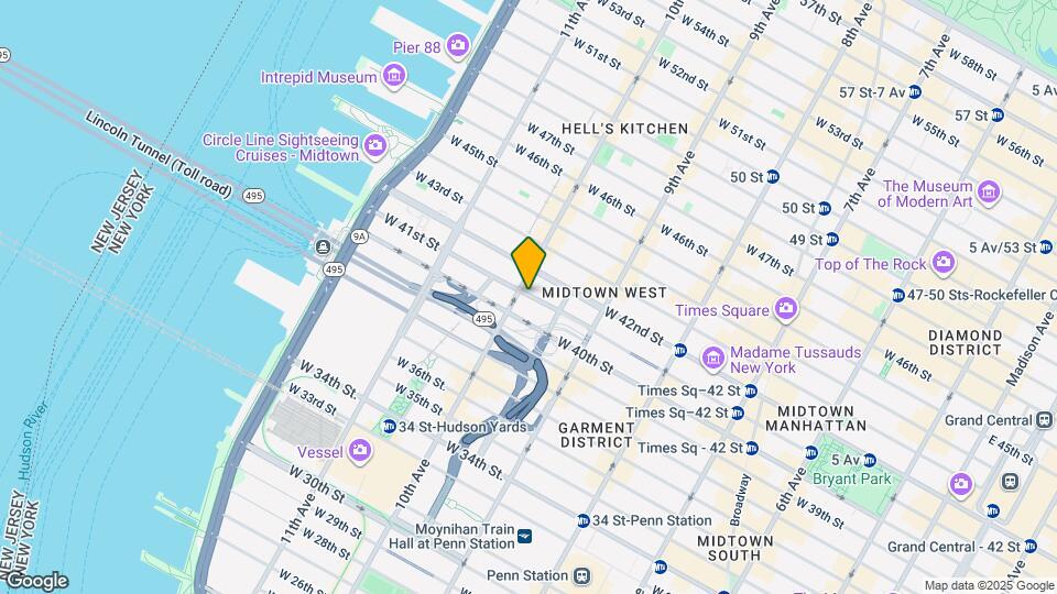 400 W 41st St Map and Location Details