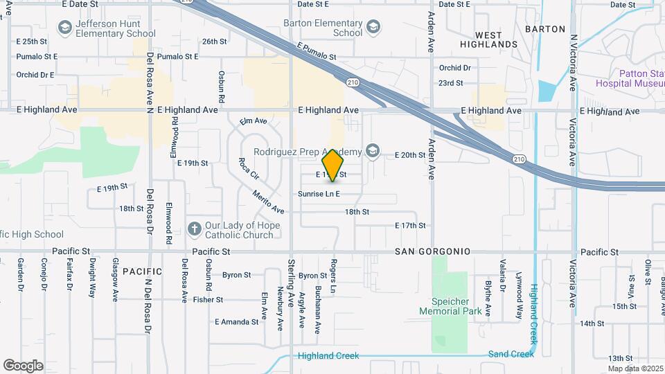 2104 E Sunrise Ln Mapa y Detalles de la Ubicación