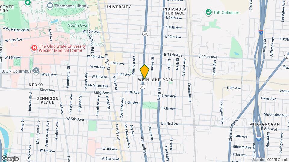 1400 Summit St Map and Location Details