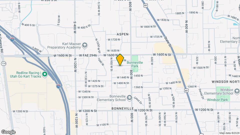 893 W 1500 N St Map and Location Details