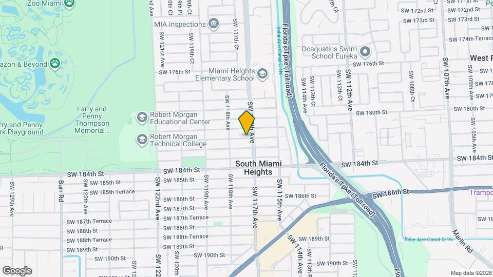 11710 SW 181st Ter Mapa y Detalles de la Ubicación