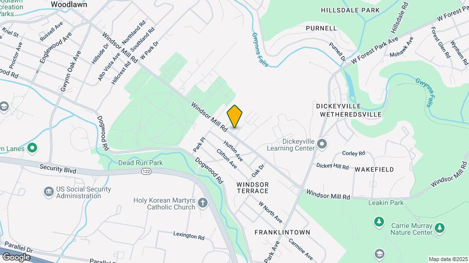 5508 Windsor Mill Rd Map and Location Details